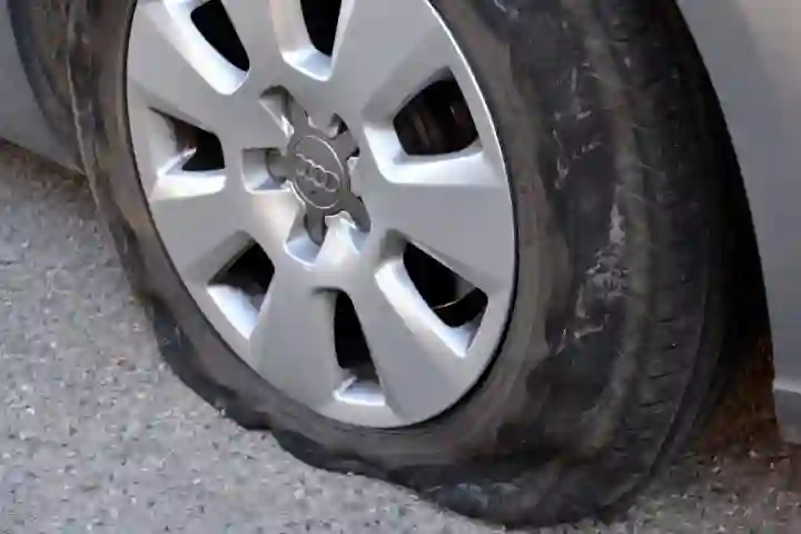 Having your tires slashed can be frustrating Having your tires slashed can be frustrating
